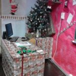 This is our classroom in its Christmas version.